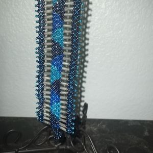 Handcrafted Beaded Blue Bracelet